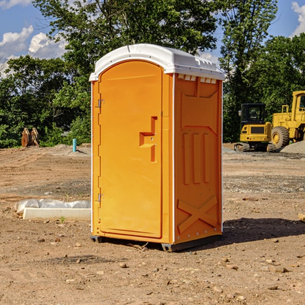 how often are the portable restrooms cleaned and serviced during a rental period in Pigeon Creek